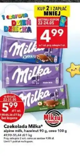 Lewiatan Czekolada Milka oferta