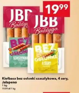 Lewiatan Kiełbasa bez osłonki szaszłykowa, 4 sery, Jalapeno oferta