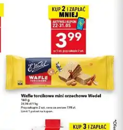 Lewiatan Wafle torcikowe mini orzechowe Wedel oferta