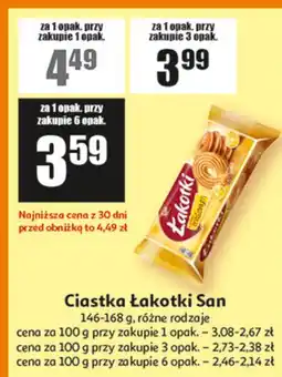 Auchan Ciastka maślane San Łakotki oferta