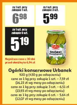 Auchan Ogórki konserwowe Urbanek oferta