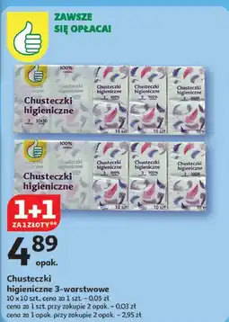 Auchan Chusteczki higieniczne 3-warstwowe Podniesiony Kciuk oferta