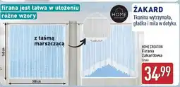ALDI Firana żakardowa z taśmą marszczącą 160 x 300 cm Home Creation oferta