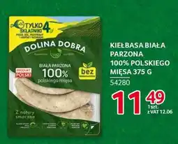 Selgros KIEŁBASA BIAŁA PARZONA 100% POLSKIEGO MIĘSA 375 G oferta