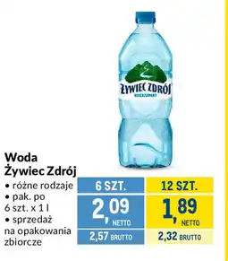 Makro Woda Zywiec Zdrój oferta