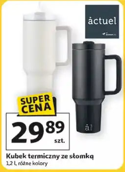 Auchan Kubek termiczny ze słomką Actuel oferta