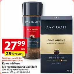 Auchan Kawa mielona lub rozpuszczalna Davidoff oferta