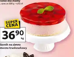 Auchan Sernik na zimno mocno truskawkowy oferta