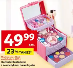 Auchan Kuferek z lusterkiem i kosmetykami do makijażu oferta