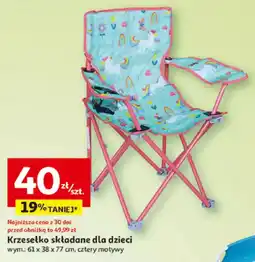 Auchan Krzesełko składane dla dzieci oferta