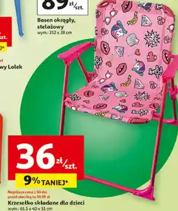 Auchan Krzesełko składane dla dzieci oferta