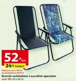 Auchan Krzesło rozkładane z wysokim oparciem oferta