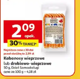 Auchan Kabanosy wieprzowe lub drobiowo-wieprzowe oferta