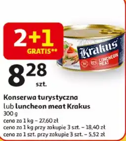 Auchan Konserwa turystyczna lub luncheon meat Krakus oferta