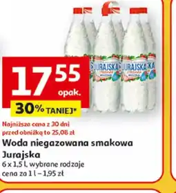 Auchan Woda niegazowana smakowa Jurajska oferta