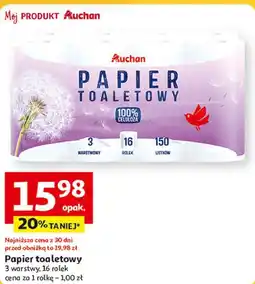 Auchan Papier toaletowy biały Auchan oferta