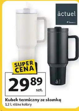 Auchan Kubek termiczny ze słomką 1.2 l Actuel oferta