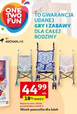 Auchan Wózek z parasolką One Two Fun oferta