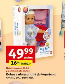 Auchan Lalka bobas z krzesełkiem do karmienia One Two Fun oferta