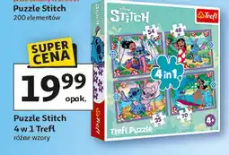 Auchan Puzzle 4w1 stitch Trefl oferta