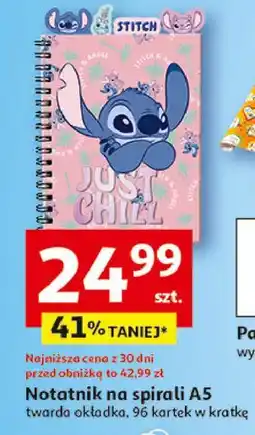 Auchan Notatnik na spirali a5/96 k oferta