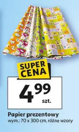 Auchan Papier do pakowania gładki 70 x 300 cm oferta