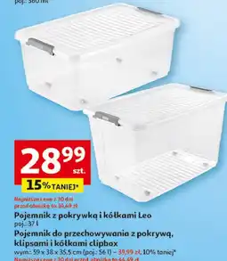 Auchan Pojemnik clipbox leo 56 l Keeeper oferta