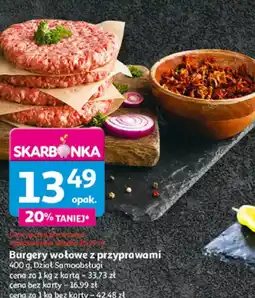 Auchan Burgery wołowe z przyprawami oferta