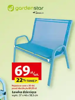 Auchan Ławka ogrodowa dziecięca 37 x 46 58.5 cm Garden Star oferta