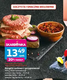 Auchan Burger wołowy z przyprawami oferta