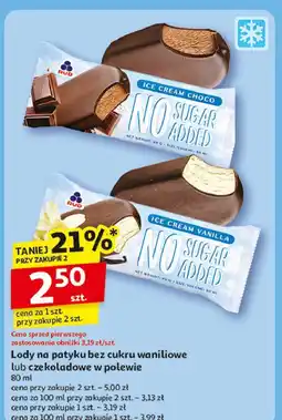 Auchan Lody czekoladowe bez cukru Rud oferta