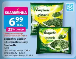 Auchan Szpinak siekany w kulkach mrożony Bonduelle oferta