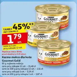 Auchan Karma dla kota mus z wołowiną Purina Gourmet Gold oferta