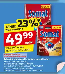 Auchan Tabletki do zmywarki Somat Excellence Premium 5In1 oferta
