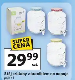 Auchan Słój szklany z kranikiem 4 l oferta