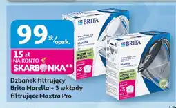 Auchan Zestaw dzbanek marella xl 3.5 l granatowy + wkład maxtra 3 szt Brita Fill&Enjoy Marella oferta
