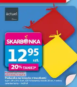 Auchan Poduszka na krzesło 39 x cm Actuel oferta