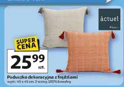 Auchan Poduszka dekoracyjna z frędzlami 45 x cm Actuel oferta