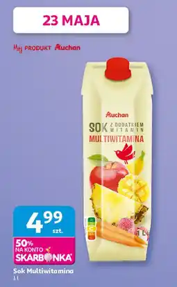 Auchan Sok multiwina z dodatkiem witamin Auchan Różnorodne (Logo Czerwone) oferta