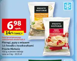 Auchan Pierogi, pyzy z mięsem lub knedle z truskawkami Proste Historie oferta