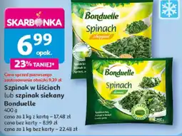 Auchan Szpinak w liściach lub szpinak siekany Bonduelle oferta