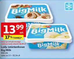 Auchan Lody śmietankowe Big Milk oferta