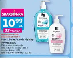 Auchan Płyn lub emulsja do higieny intymnej AA oferta