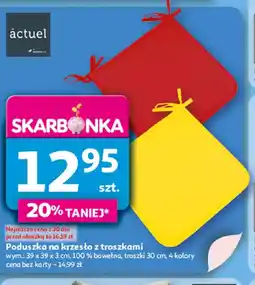Auchan Poduszka na krzesło z troszkami oferta