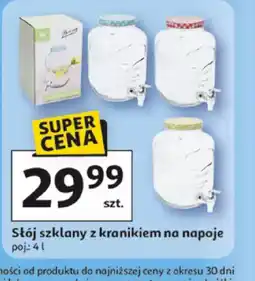 Auchan Słój szklany z kranikiem na napoje oferta