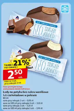 Auchan Lody waniliowe bez cukru RUDD oferta