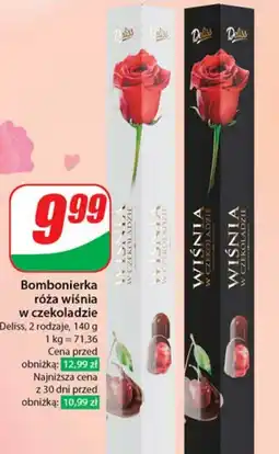Dino Bombonierka róża wiśnia w czekoladzie Deliss oferta