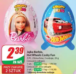 Dino Jajka Barbie, Hot Wheels Cosby Fun oferta