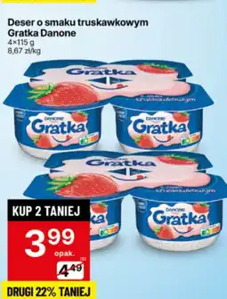 Delikatesy Centrum Deser o smaku truskawkowym Gratka Danone oferta