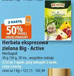 E.Leclerc Herbata z pigwą i granatem Big-Active Zielona oferta